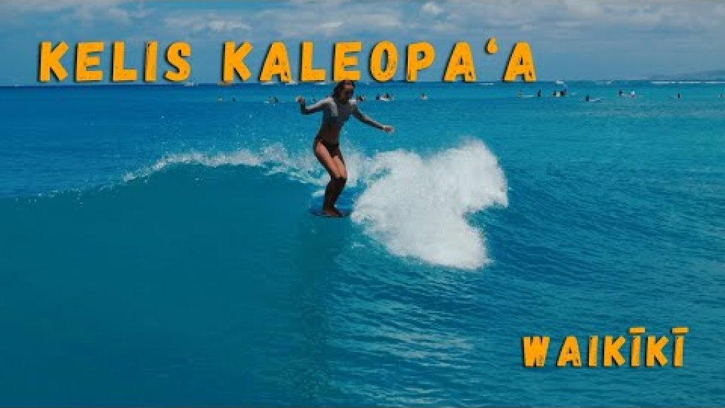 Kelis Kaleopaʻa Surfing at Her Home Break In Waikīkī | NobodySurf